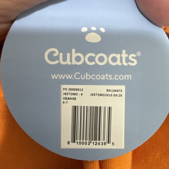 Cubcoats Hoodie Sweatshirt W/Ears Zips into Plushie Toy Age 6-7 Orange NWT - Picture 5 of 11